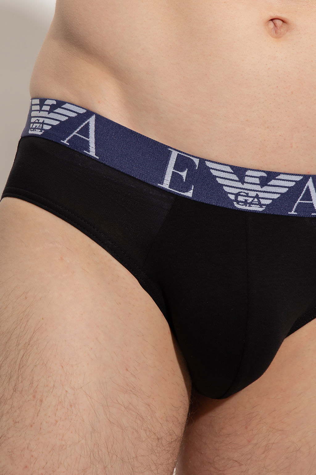 関税込◆EMPORIO ARMANI UNDERWEAR ストライプロゴ Tシャツ Тональний крем giorgio armani neo nude true-to-skin